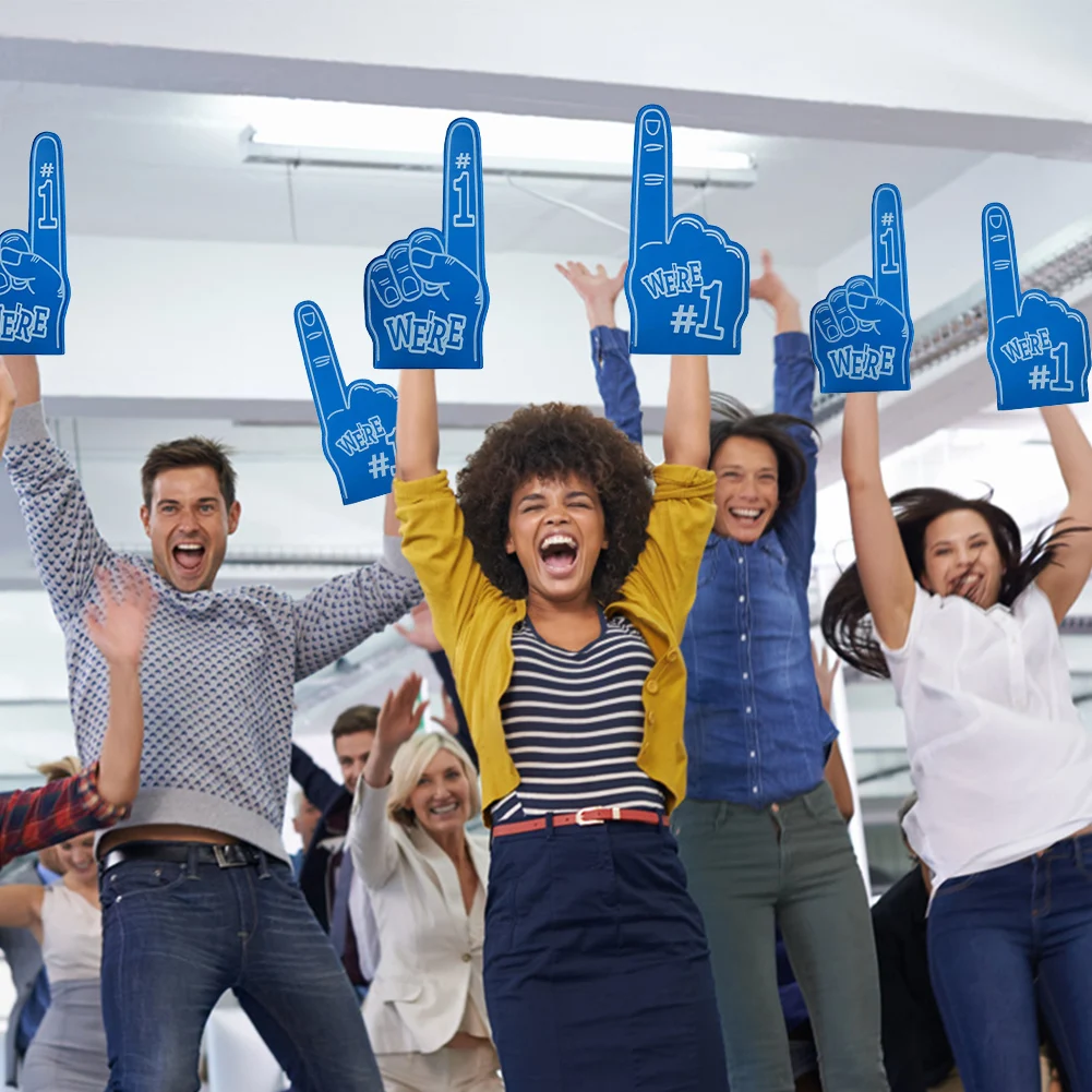 1 Stück Jubel Event Handschuhe Nr. 1 Spiele Jubel Handschuhe Cartoon Riese Jubel Nr. 1 Finger für Jubel Cheerleading Feier Image