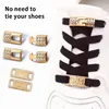 Gold Diamant Schnalle Keine Krawatte Schnürsenkel Tennis Schnürsenkel Ohne Krawatten Elastische Schnürsenkel Sneakers Flache Schnürsenkel für Schuhe Zubehör