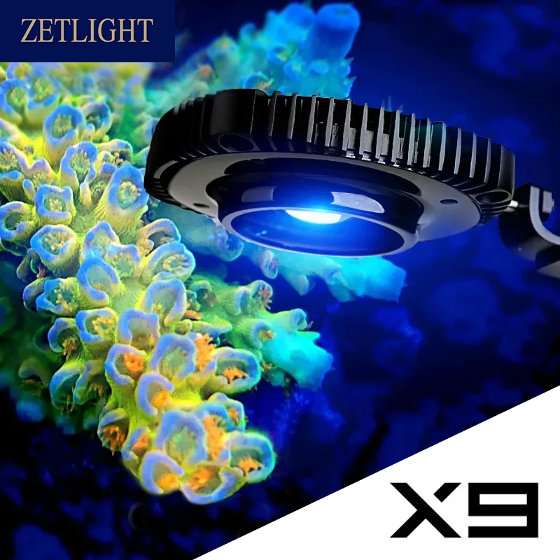 ZETLIGHT X9 96 W Bluetooth & WiFi RGB verstellbare Farbkanäle Marine Aquarium LED-Licht für Salzwasser-Korallenriff-Aquarium Image