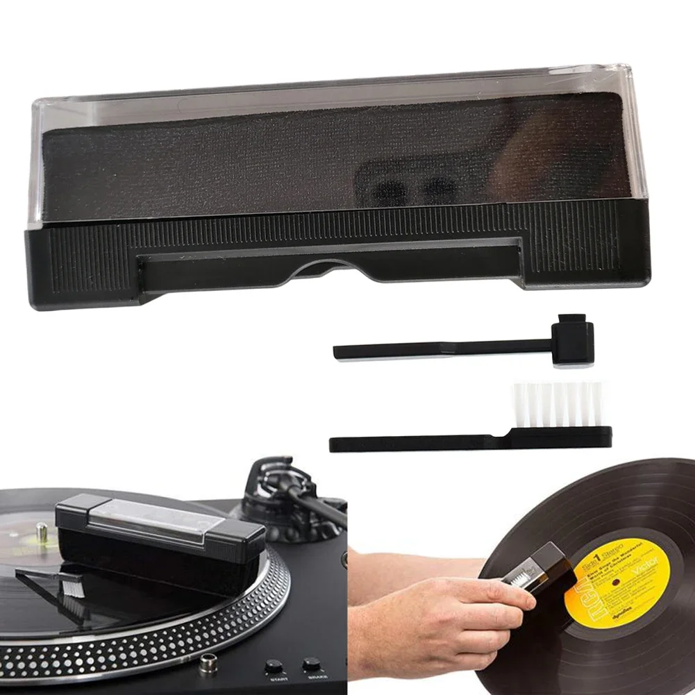 3-teiliges Schallplattenreiniger-Set für Plattenspieler, Reinigungsset, Vinyl-Reinigungsbürste, Staubentferner-Set, Reinigungsbürsten-Set für Plattenspieler Image