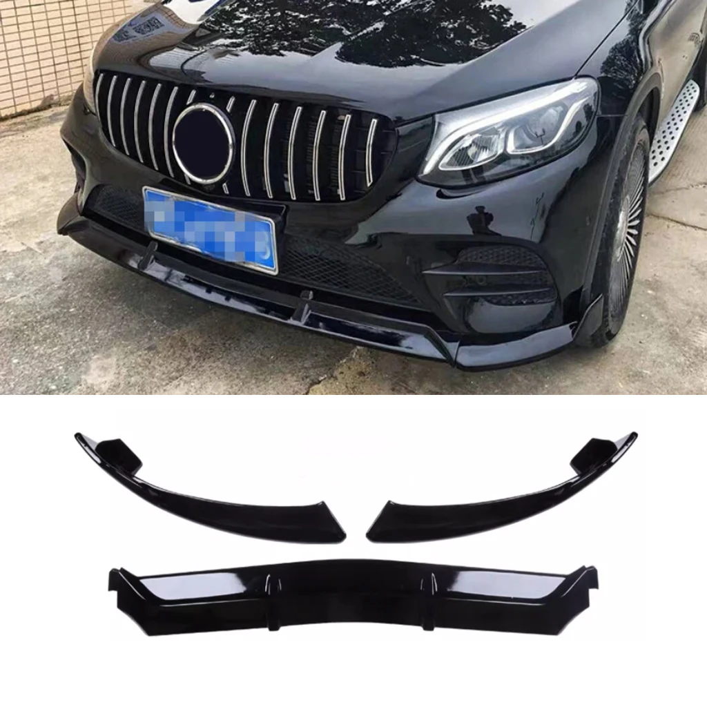 Front stoßstange Lippen splitter Spoiler Tuning Body Kit für Mercedes Benz Glc x253 W253 Coupé Glc200 Glc260 Glc300 2014-2018 Image