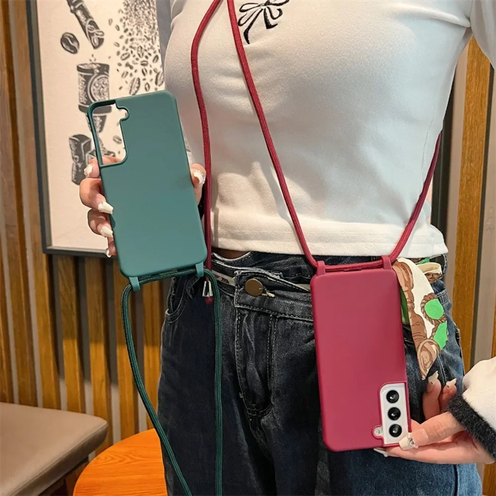 Handyhülle für Samsung Galaxy S25 Ultra S22 S21 Plus S24 S23 FE A16 A06 A55 A35 A25 A15 A05 A05S A54 A34 5G Crossbody Soft Cover Image