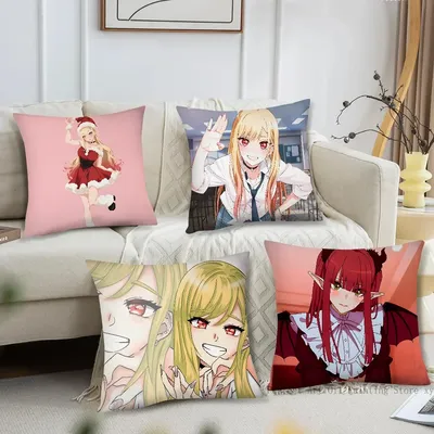 Anime My Dress Up Darling Kitagawa Marin Kissen Schlafzimmer Sofa Freizeit Komfort Kissen Auto Image