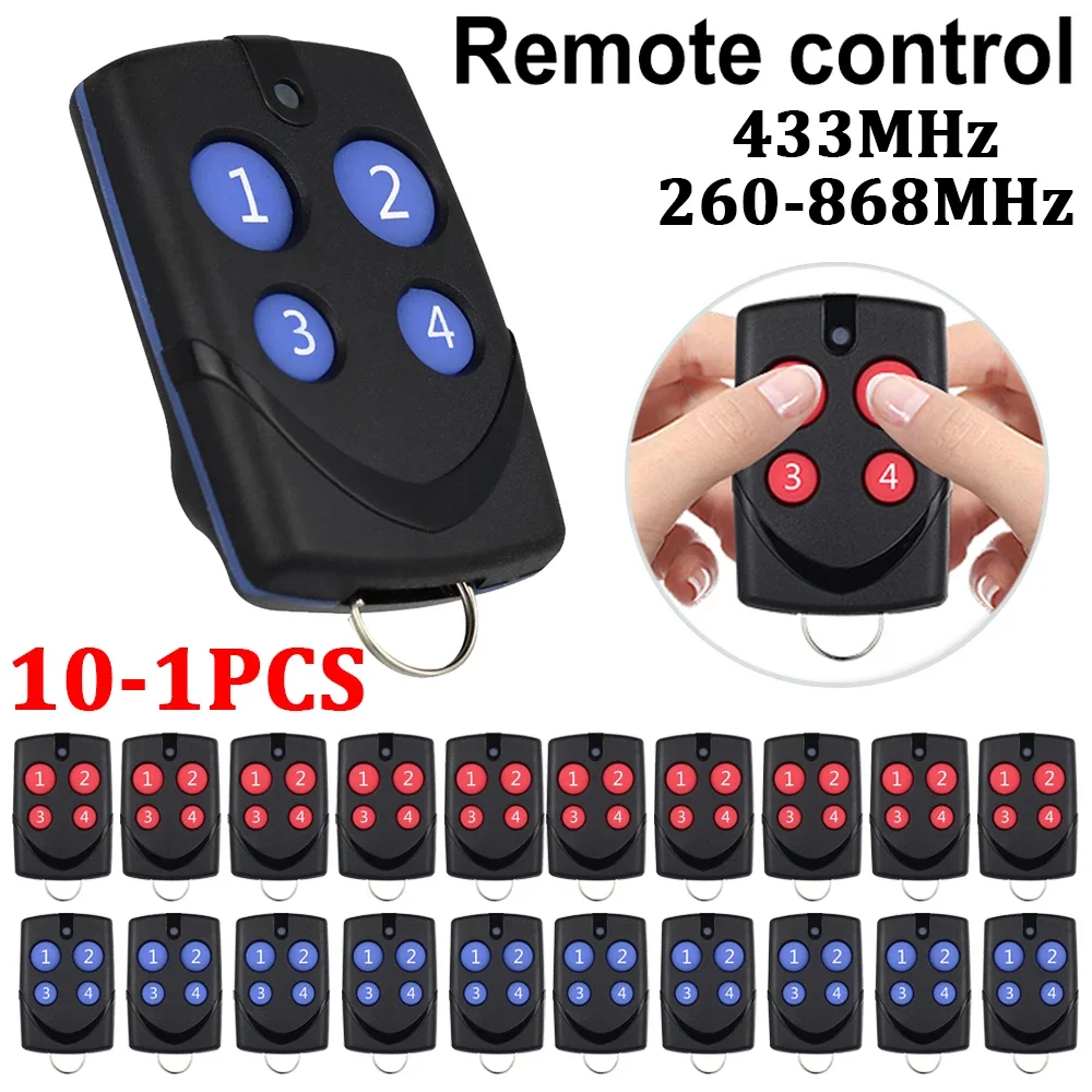 10-1PCS Garage Tor Tür Fernbedienung 260MHz bis 868MHz Rolling & Festcode 433MHz Sender öffner Befehl Kopie Duplizierer Image