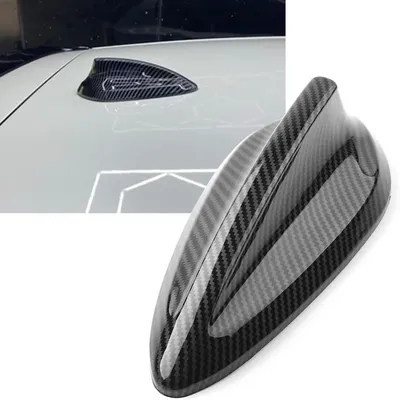Car Roof Shark Fin Antenna Cover Carbon Fiber Look Trims For BMW 1 Series F20 F21 2012 2013-2016 Auto Aerials Decoration Parts
