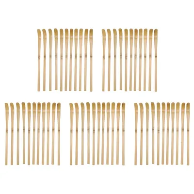 50Pcs Retro Natural Bamboo Matcha Scoop Tea Tools Powder Matcha Spoon Japanese Tea Ceremony Tools
