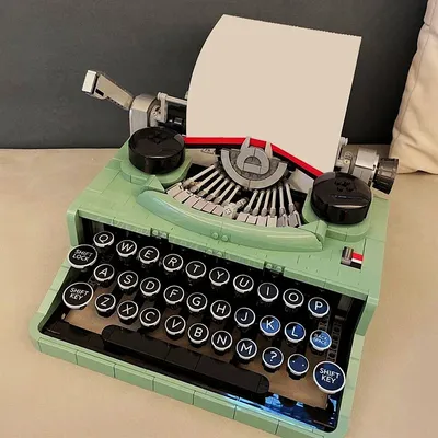 2079 PCS Typewriter Building Blocks Classic Creative Ideas Machine Retro Micro Building Blocks Toy