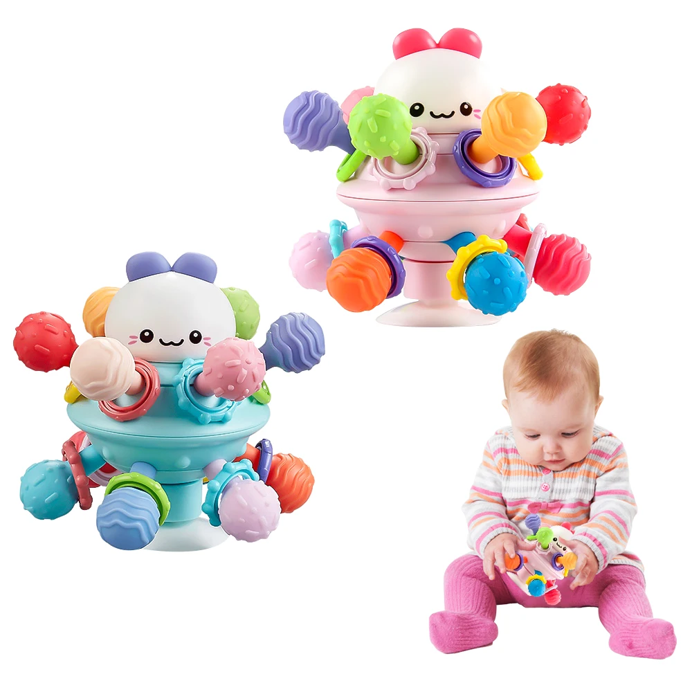 Manhattan boule atomique Silicone bébé anneau de dentition en caoutchouc souple saisir jouet éducation précoce bébé saisir formation développement jouet