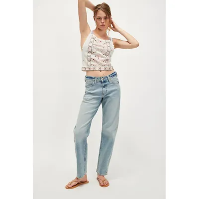 Lee Rider Classic Straight Jeans at Free People in Light The Way, Size: 26