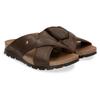 Pantolette PANAMA JACK "Salman", Herren, Gr. 41, braun (dunkelbraun), Nappaleder, vintage, casual, Schuhe, Sommerschuh, Hausschuh, Strandschuh mit Softfußbett