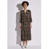 Midikleid STREET ONE, Damen, Gr. 40, EURO-Größen, braun (cub braun), Stoff, 100% Viskose, animal-print, casual, comfort fit Midi, Rundhals, 3/4-Ärmel Bündchen, Kleider, aus Viskose
