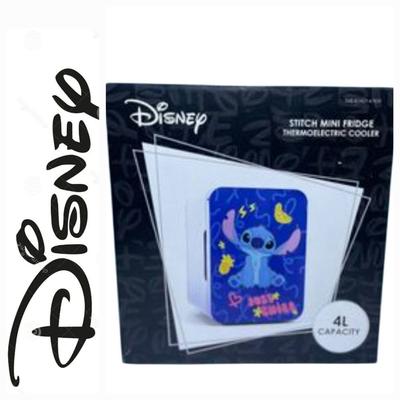 Disney Other | Disney Stitch 4l Capacity Mini Fridge | Color: Black/Blue | Size: Os