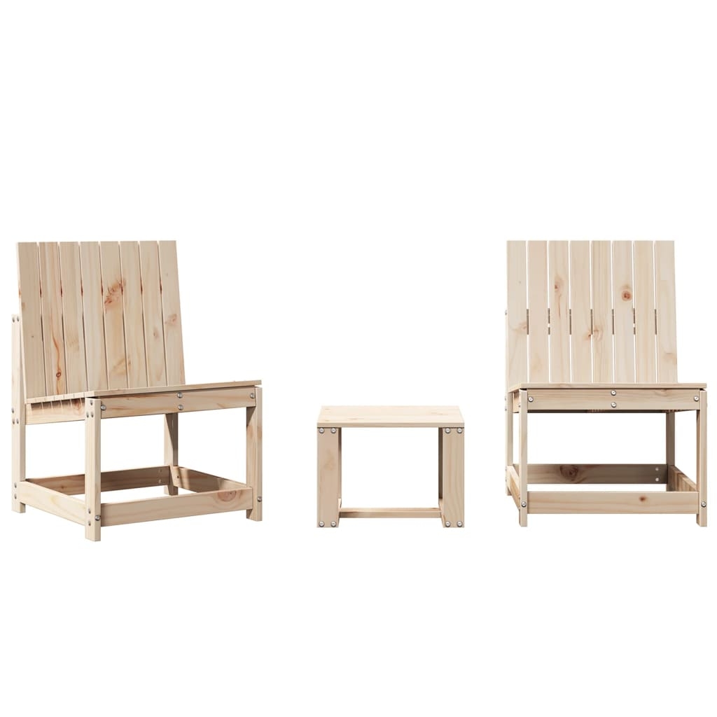 vidaXL 3-tlg. Garten-Lounge-Set Massivholz Kiefer Image