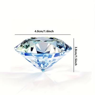 TEMU Elegant 3.1'' Crystal Paperweight With Diamond - Weddings, Home Decor & | Ideal Birthday, Christmas, Day, Valentine's & Anniversary Gift