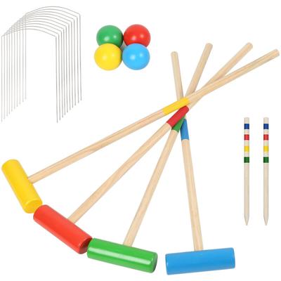 Vingo - Krocket Spiel für 4 Spieler Croquet Set Outdoor Gartenspiel aus Holz Kinder Erwachsene Image