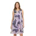 Chiffonkleid BETTY & CO "Betty & Co Chiffonkleid im Layer Look", Damen, Gr. 46, Normalgrößen, lila, nature, Obermaterial: 100% Polyester. Futter: 100% Polyester., modisch, ausgestellt kurz, Rundhals, ohne Ärmel, Kleider, Druck