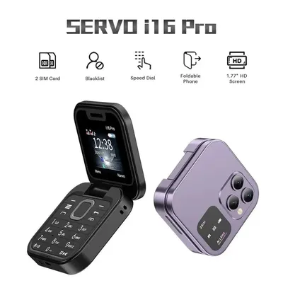 I16pro Flip Phone FliIo14 I17pro F15mini Children Student Mobile Phone Card Version Phone German 1000mAh Flip Foldable C5F1