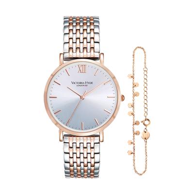 Victoria Hyde Primrose Uhren Klassisch Bicolor Rose Gold Silber Image