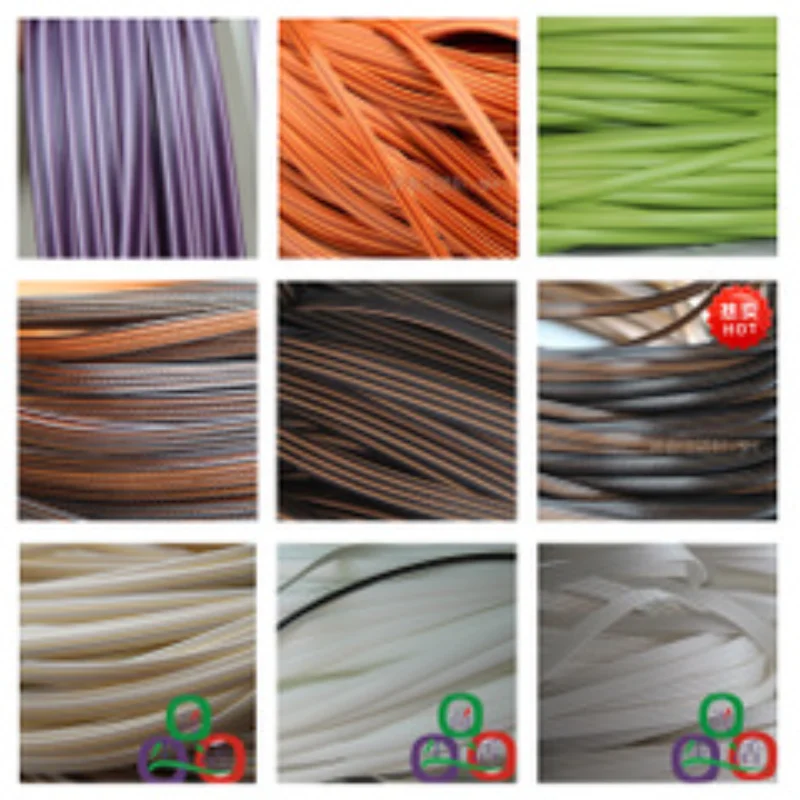 70meter (500g) Breite: 8mm Kaffee Gradienten Flache Synthetische Rattan Weben Material Kunststoff Knit Reparatur Stuhl Tisch PE Rattan Image