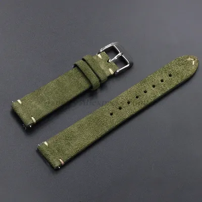 Vintage Wildleder Leder Armband Schnellverschluss 14/16mm/18mm Armband 20mm 22mm für Rolex für Seiko Frauen Männer Nähte Armbänder Image