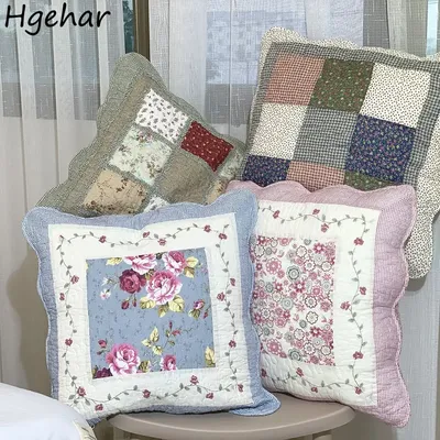 Druck Kissenbezug Quadratisch Vintage Design Sofa Schlafzimmer Bequem Heimtextilien Mode Ulzzang Süß Image