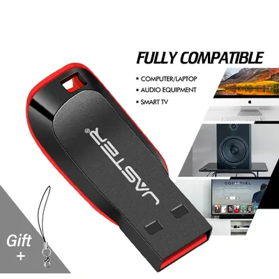 Rotes Logo Hochgeschwindigkeits-USB-Flash-Laufwerk USB-Speicherstick USB 2.0 PenDrive 64 GB 32 GB 16 Image