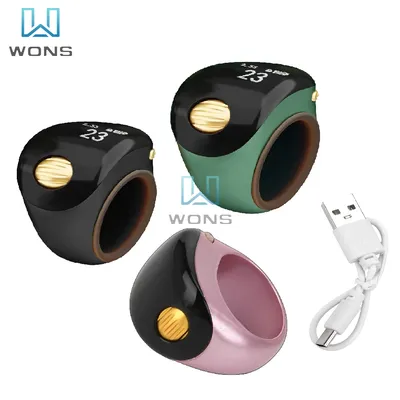 75mah Smart Tasbih Tally Counter Portable Points Rechargeable Ring Ring Idea Tally Counter Smart