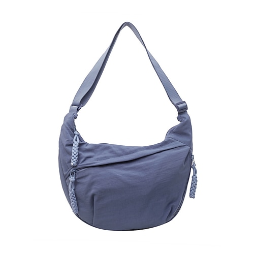 borsa a tracolla leggera per donna – borsa a tracolla casual in nylon impermeabile con tracolla regolabile, design multitasche per viaggi, shopping e uso quotidiano