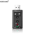 Scheda audio a 7.1 canali USB 2.0 esterno Adattatore per altoparlante per microfono audio Microfono stereo Jack da 3,5 mm Scheda audio per cuffie per laptop