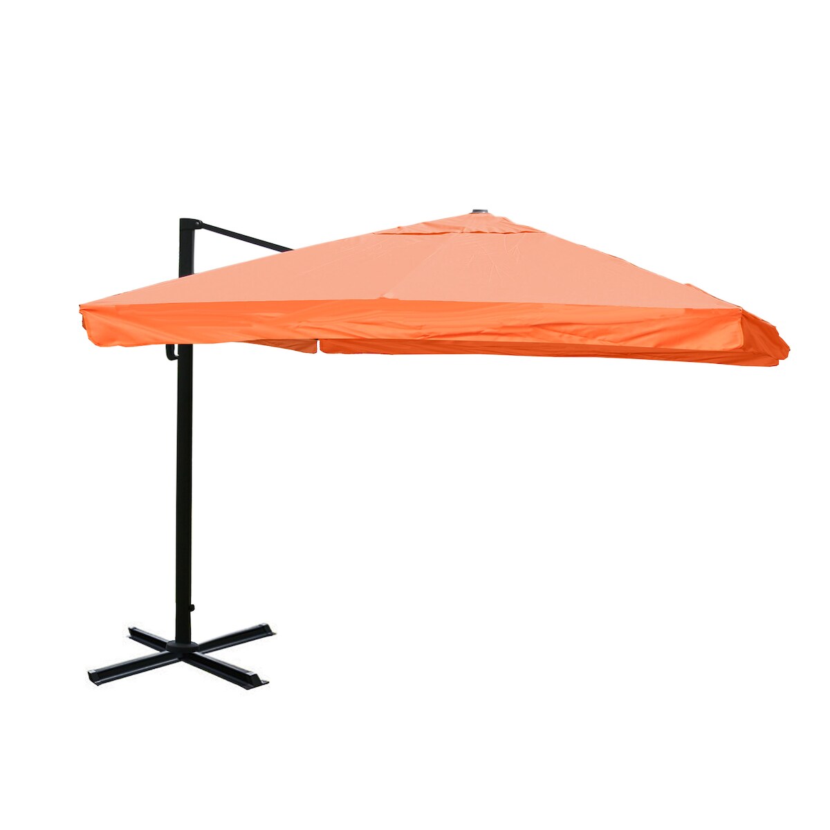 Mendler Gastronomie-Ampelschirm HWC-A96, Sonnenschirm, 3x4m (Ø5m) Polyester/Alu 26kg ~ Flap, terracotta ohne Ständer Image