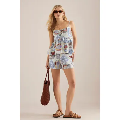 Damson Madder Pull-On Printed Shorts