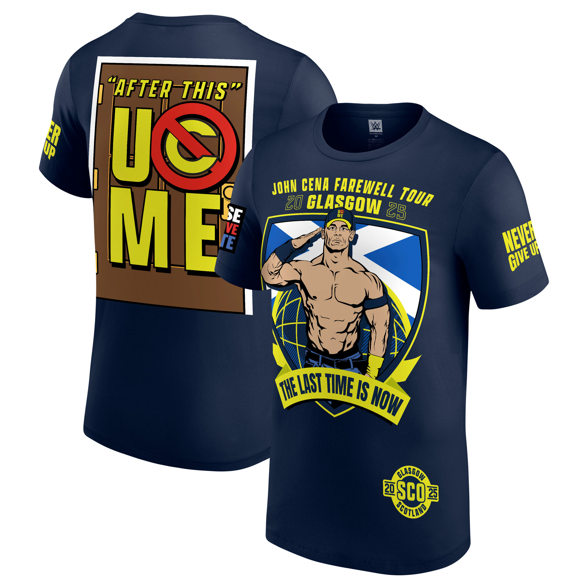 WWE John Cena Farewell 2025 Glasgow T-Shirt - Marineblau - Herren Image
