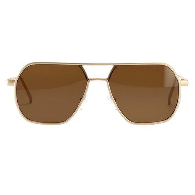 Plus Size Women's Nola Polarized Sunglasses by Fifth & Ninth in Green Gold (Size ONE SIZE)