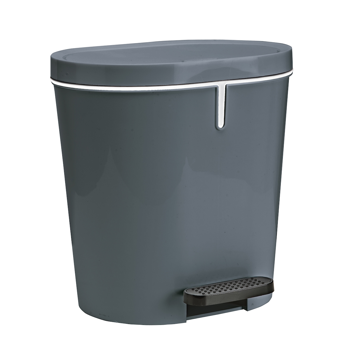 Sunware Tritt-Abfalleimer oval aus Kunststoff 8 Liter in Grau Image