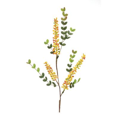 Yellow Berry Foliage Spray (Set of 6) by Melrose in Yellow/green