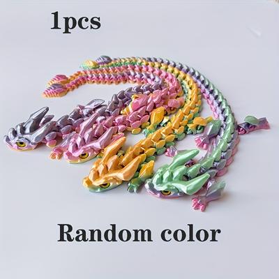 TEMU Whimsical 3d Printed Fairy Dragon Statue - Colorful, Durable Plastic, No Battery Needed - Ideal For Decor, Fantasy Enthusiasts, Dragon Decor Image