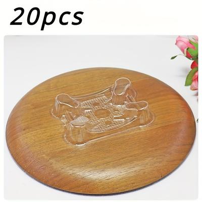 TEMU 20pcs Transparent Pvc Melon And Support Pads - Anti-rot Protection For Fruits & Vegetables, Ideal For Home Gardens, Supermarket Displays,