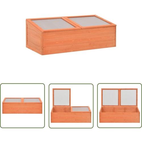 Frühbeet Holz 100x50x34 cm - Frühbeet - Gewächshaus - Holzhäuschen - Gartengeräte - Pflanzenzucht