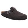 Clog ROHDE "GRADO", Herren, Gr. 42, grau (anthrazit), Veloursleder, Basic, Schuhe, Sommerschuh, Hausschuh, Schlappen mit verstellbarem Riemchen