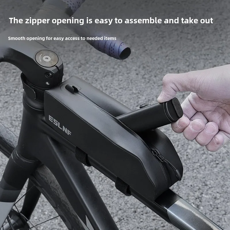 TPU Fahrrad Tasche Tragbare Radfahren Top Bottom Rohr Tasche MTB Straße Telefon Werkzeug Tasche Reflektierende Ultraleicht Fahrrad Pannier Tasche Image