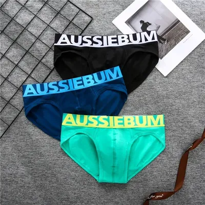 Herren-Unterwäsche aus Baumwolle mit Buchstaben, niedriger Taille, sexy, bequem, atmungsaktiv, schweißabsorbierend, Jugend-Slip Image