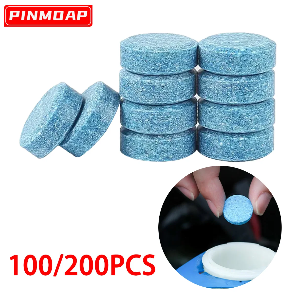 100/200 stücke Solide Reinigungsmittel Automotive Windschutzscheibe Reinigungsmittel Brausetabletten Automotive Wischer Konzentrat Tabletten Image