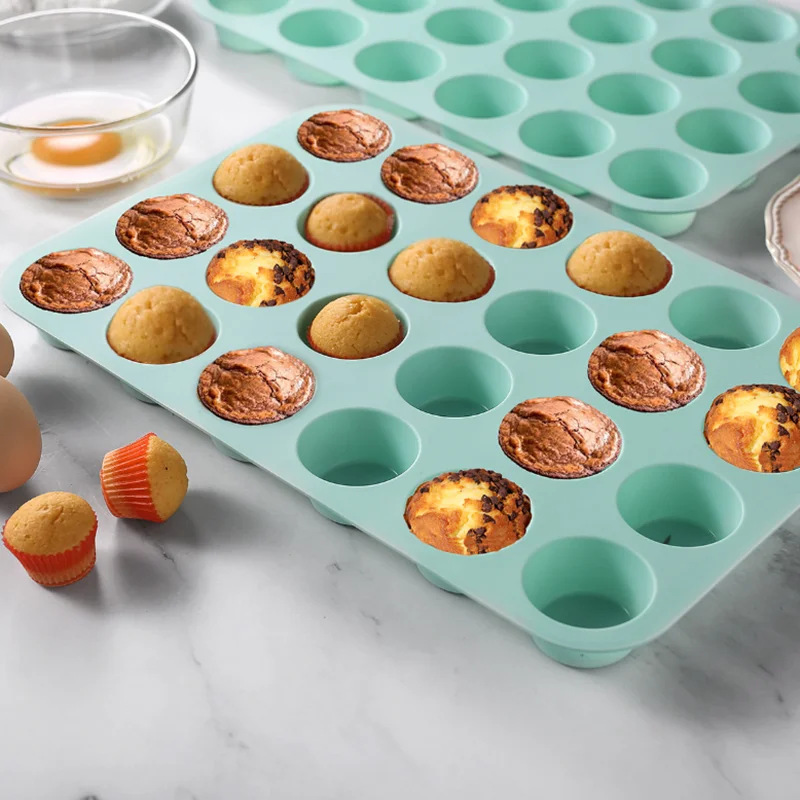 1pc-Keksform, Kuchen form, Eiscreme-Silikon form, Kuchen form 24 Tassen-Antihaft-Kuchen zum Backen, Küchen backform