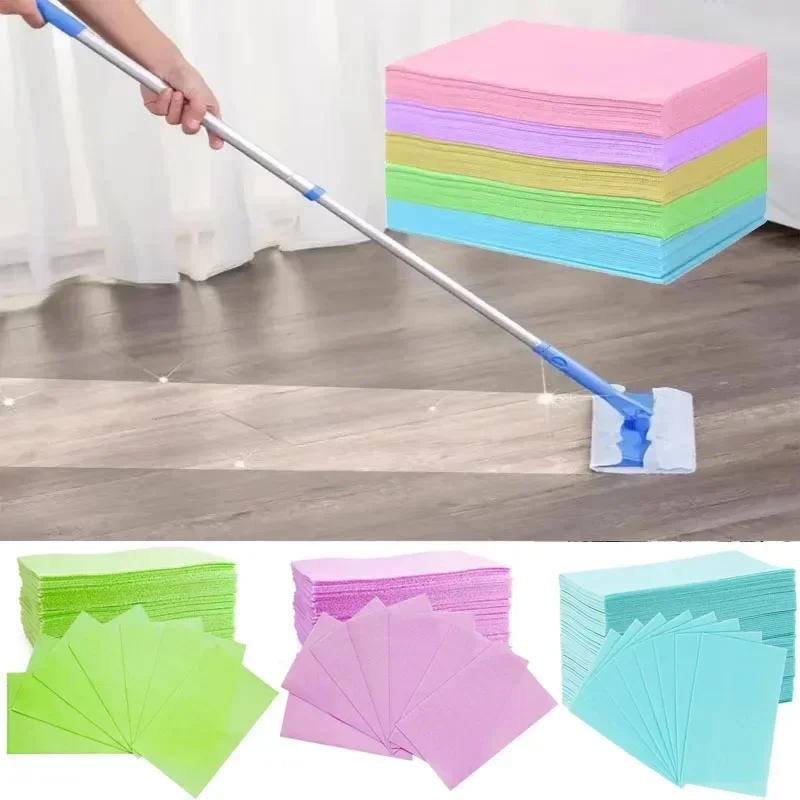 100 Stück multifunktionales Bodenreinigungsblatt, Einweg-WC-Tabletten, Wischen, Hygiene, duftend, Schmutz, Zuhause, Küche, Badezimmer Image