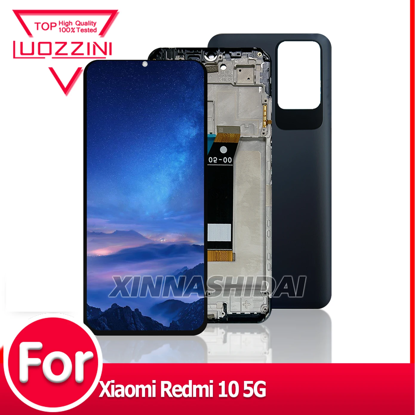 LCD für Redmi 10 5G Display mit Rahmen, für Xiaomi Redmi 10 5G 2041219 G 22041219 LCD-Display Touchscreen LCD Image