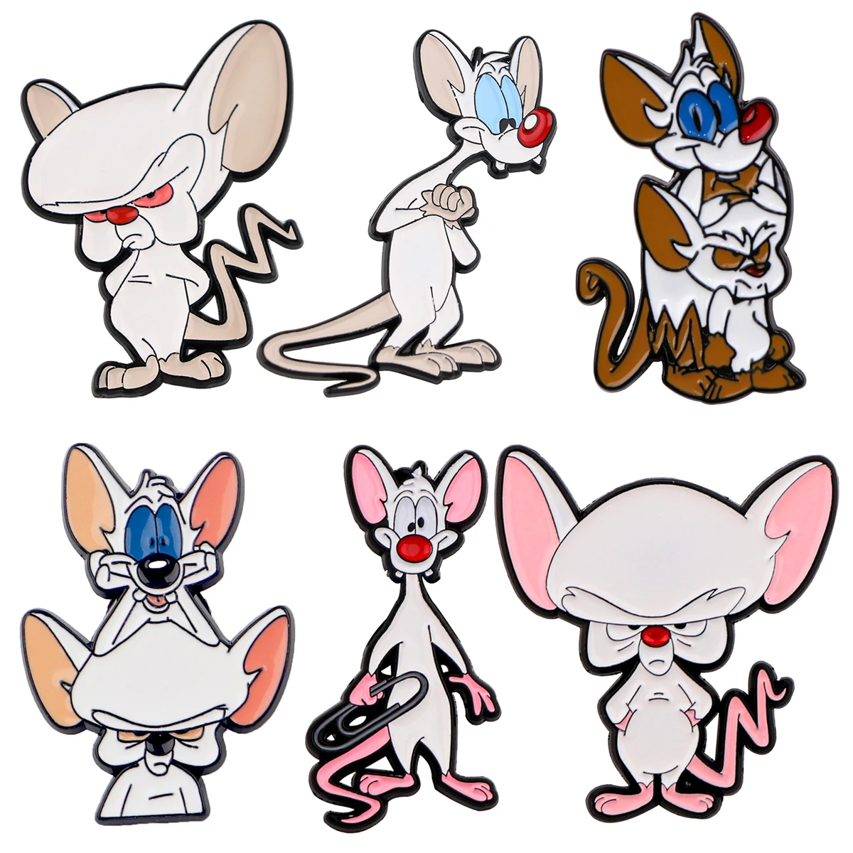 Cartoon-Maus-Broschen für Frauen, niedliche Emaille-Anstecknadeln, Abzeichen, Anstecknadeln für Rucksack, Tierschmuck, Kleidungszubehör, Kindergeschenke Image