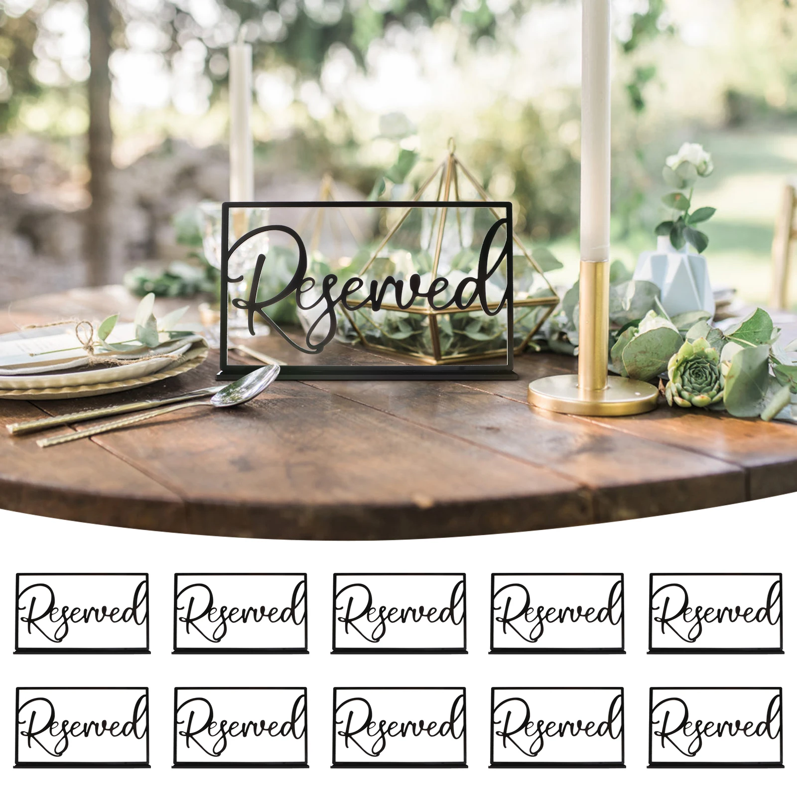 10/40Pcs Acryl Tisch Karte Zeichen Hotel Restaurant Reserviert Tisch Zeichen Erinnerung Zeichen Für Hochzeit Geburtstag Party Dropship decor Image