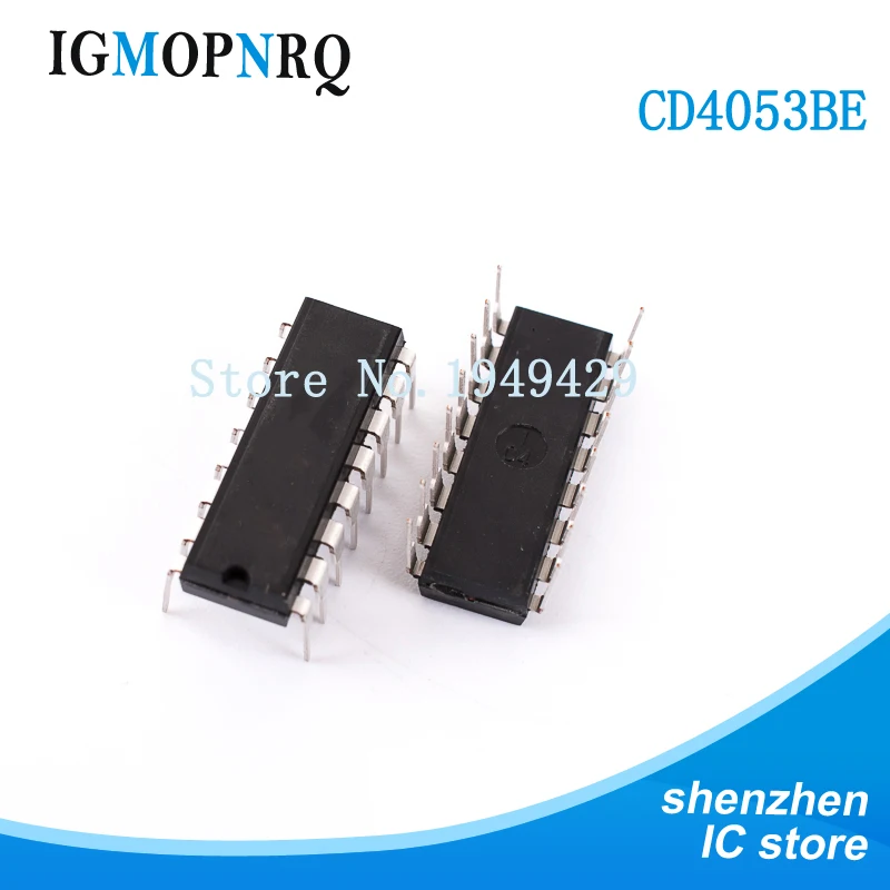 10pcs cd4053be dip16 cd4053 multiplex schalter ic triple 2-ch neu Image