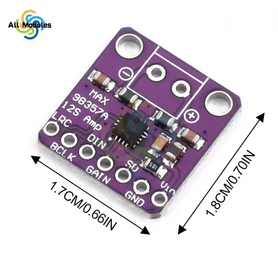 MAX98357 I2S Audioverstärkermodul Audioverstärker Filterloser Verstärker der Klasse D für ESP32 Raspberry Pi Image