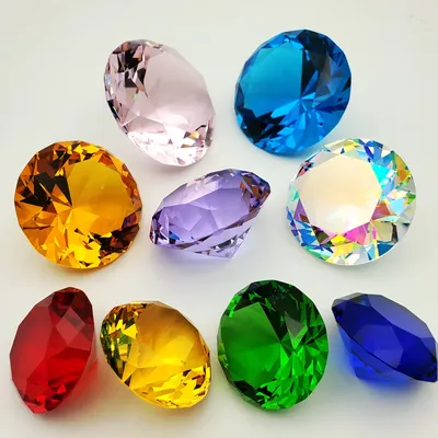 30mm K9 Crystal Faceted Diamond Birthday Gifts Paperweight Decorative Cut Glass Giant Gemstone
